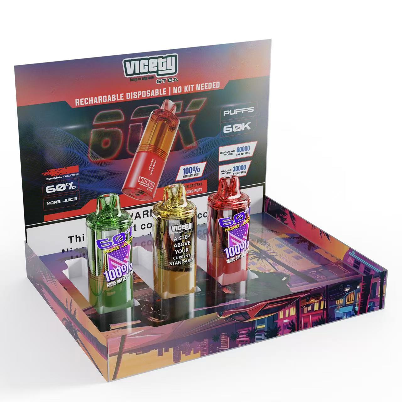 VICETY GT6A 60K puffs No KIT needed--Strawberry Banana